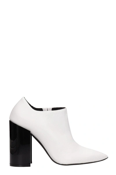Shop Arcosanti White Leather Ankle Boots