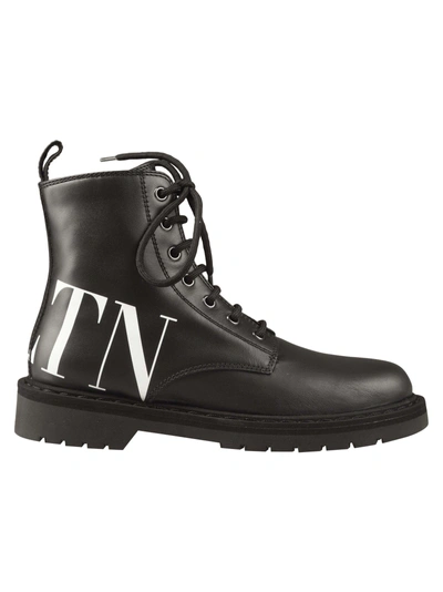 Shop Valentino Vltn Boots In Ni Bianco/nero