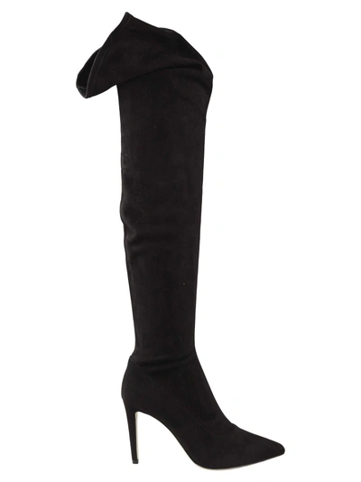 Shop Sergio Rossi Zipped Over-the-knee Boots In Nero