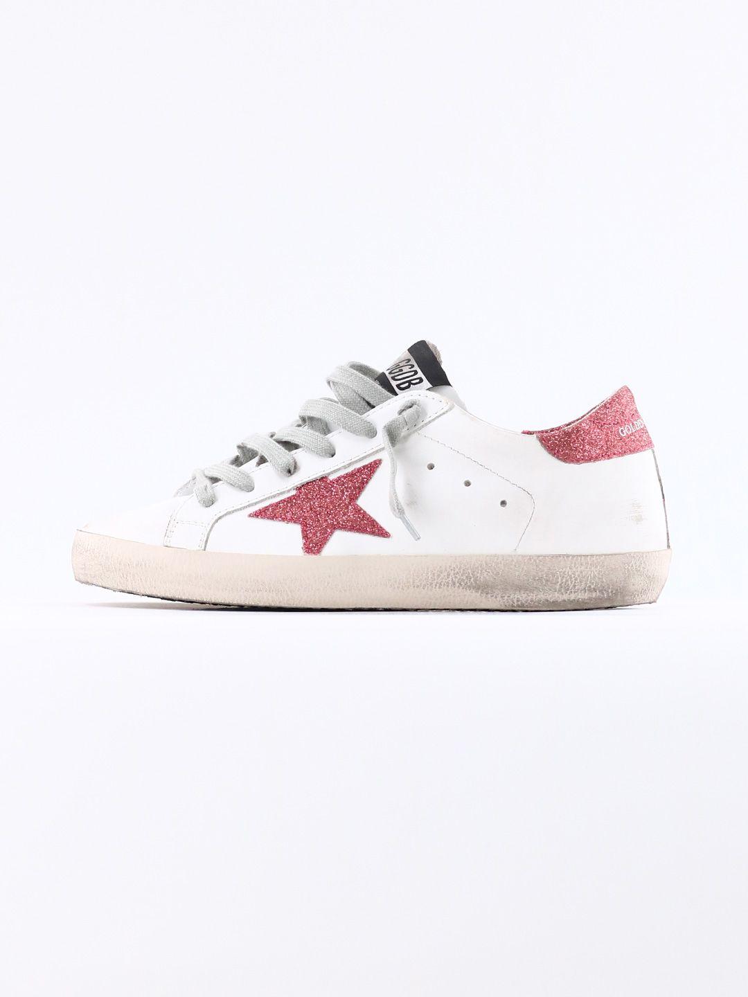 pink glitter golden goose