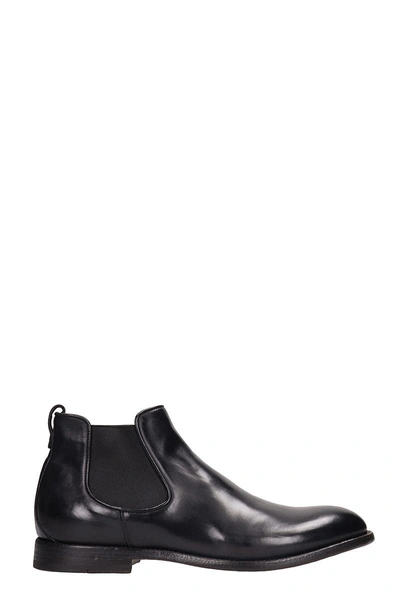 Shop Franceschetti Black Leather Beatles Ankle Boots