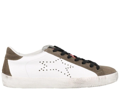 Shop Ishikawa Sneakers In White Taupe