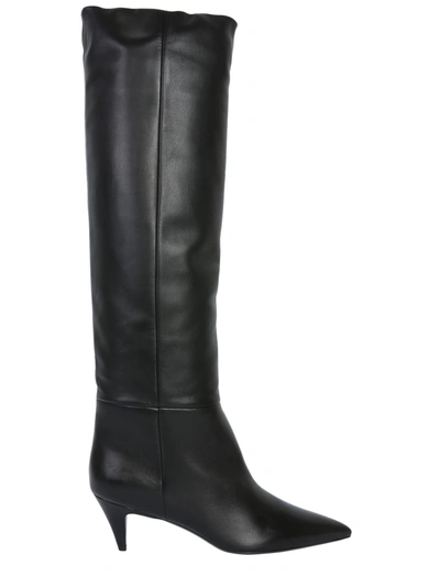 Shop Saint Laurent Charlotte 55 High Boots In Nero