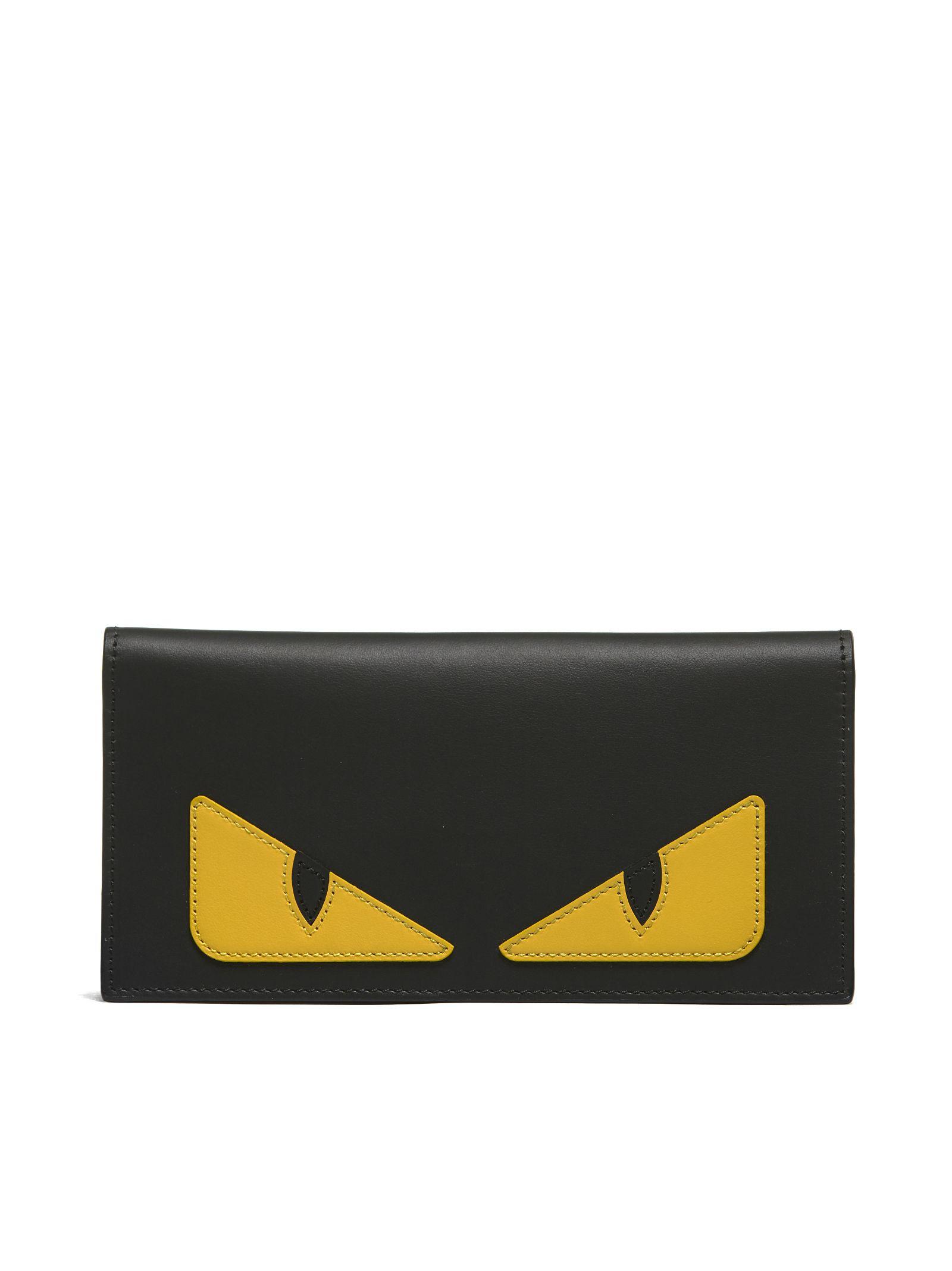 Fendi Bad Bugs Monster Long Wallet In Nero Giallo Rosso Modesens