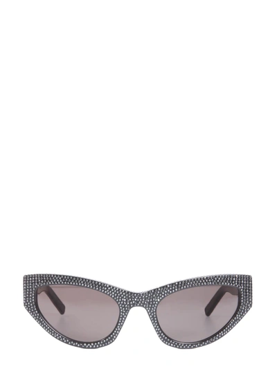 Shop Saint Laurent New Wave 215 Grace Sunglasses In Nero