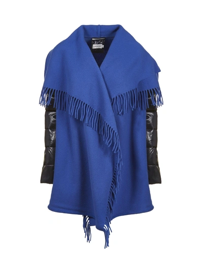 Shop Moncler Padded Sleeves Top In Bluette