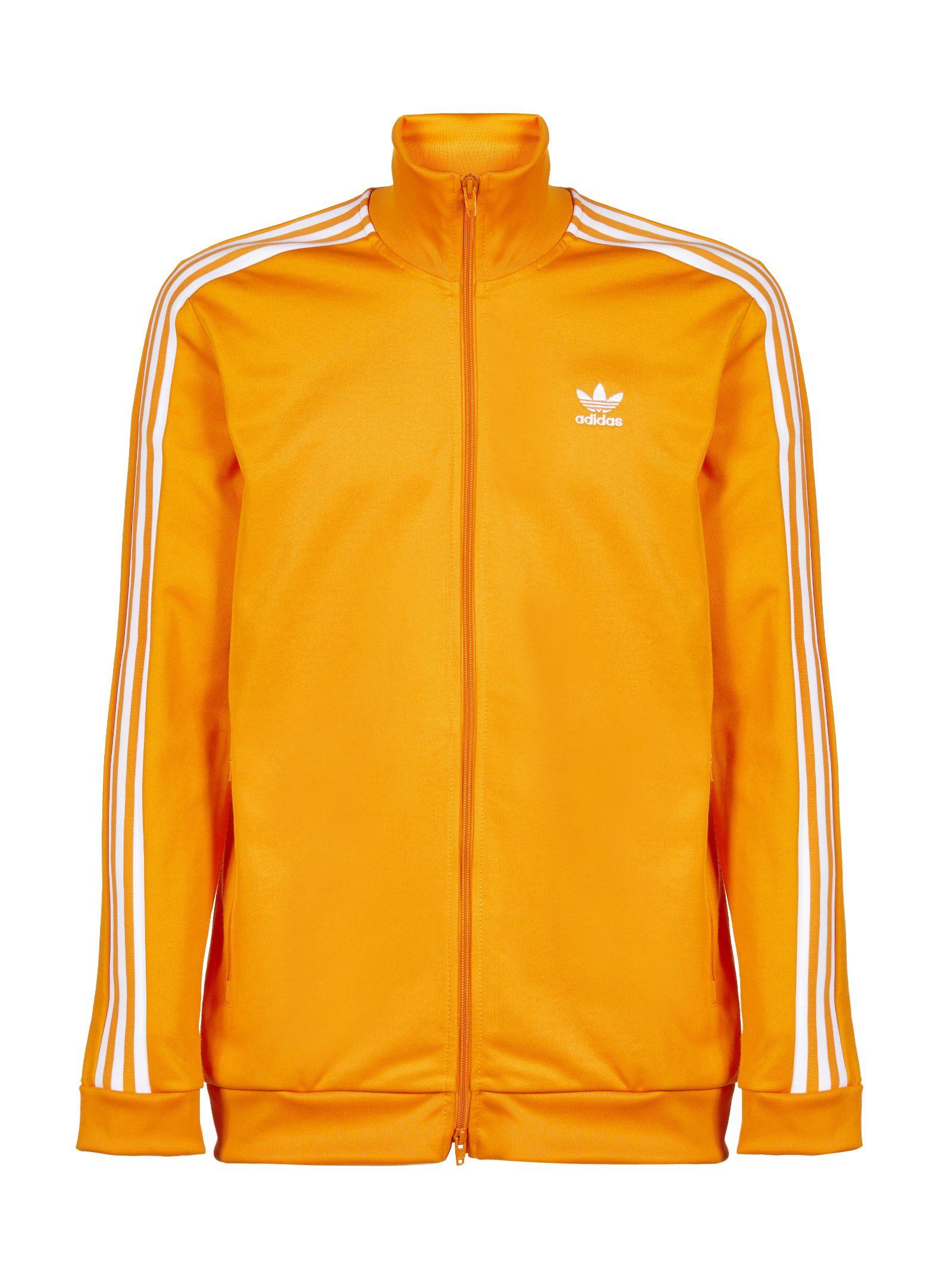 adidas beckenbauer jacket orange