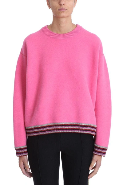 Shop Alanui Lurex Detail Sweater In Rose-pink
