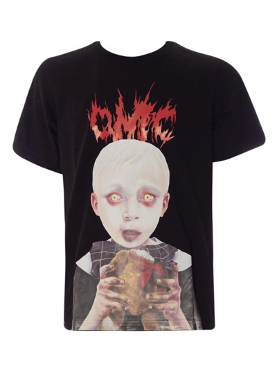 Shop Omc Horror Print T-shirt In Nero
