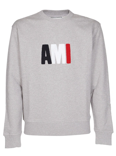 Shop Ami Alexandre Mattiussi Big Ami Sweatshirt In Grey