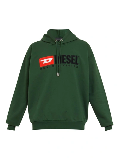 Shop Diesel Hoodie In Green