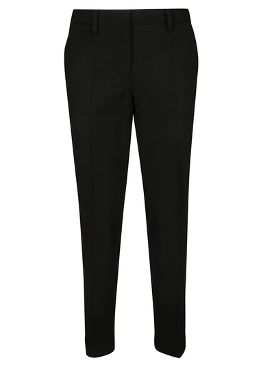 Shop Brag-wette Slim Fit Cropped Trousers In Nero