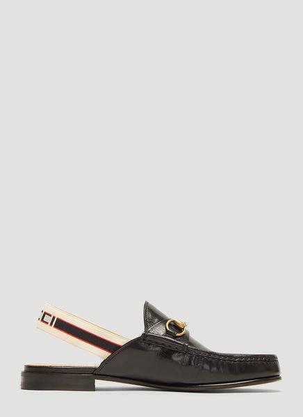 horsebit gucci stripe slingback slipper