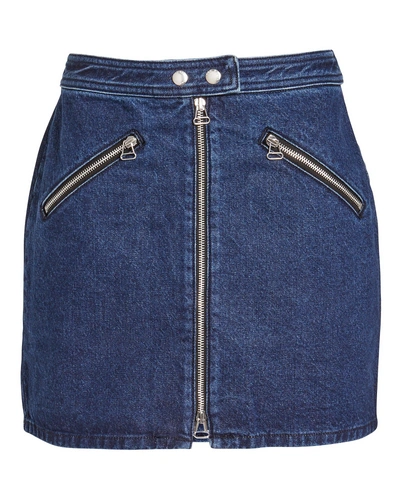 Shop Rag & Bone Racer Denim Mini Skirt