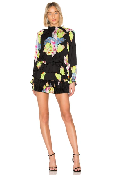 Shop Cynthia Rowley Ruffle Mini Dress In Floral Leaf