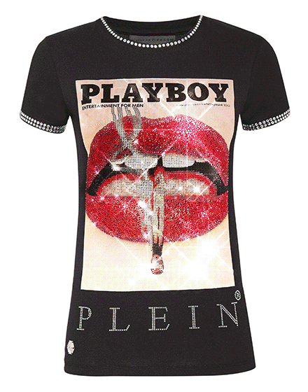 Philipp Plein T-shirt Round Neck Ss Playboy | ModeSens