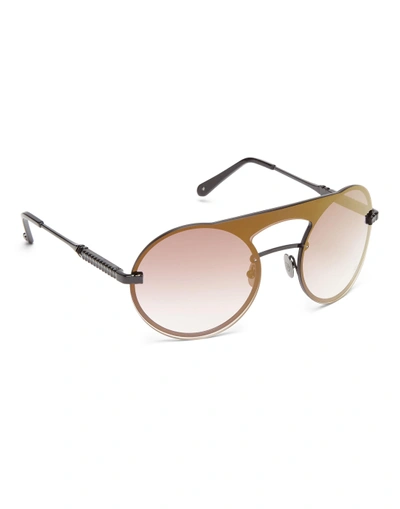 Shop Philipp Plein Sunglasses Bubble In Black/brown/fume/gold