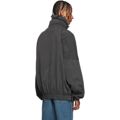 Shop Balenciaga Grey Popover Hoodie In 1055 Washed