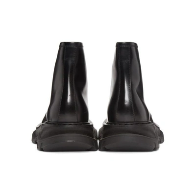 Shop Alexander Mcqueen Black Tread Lace-up Boots