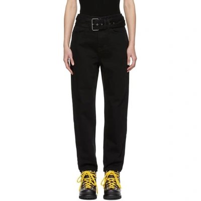 Shop Proenza Schouler Black Pswl Belted Skater Jeans In 00207 Black