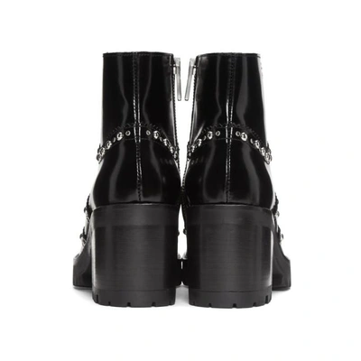 Shop Mcq By Alexander Mcqueen Mcq Alexander Mcqueen Black Studded Hanna Boots In 1000 - Blac