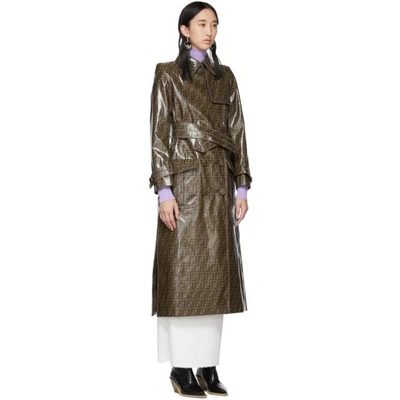 Shop Fendi Brown Forever  Trench Coat