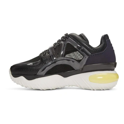 Shop Fendi Black Runner Sneakers