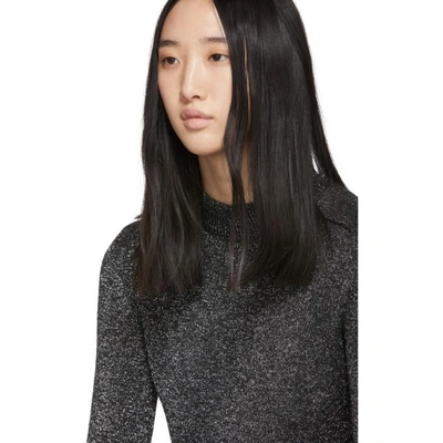 Shop Saint Laurent Silver Lurex Sweater In 1081 Silver