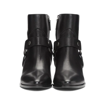 Shop Saint Laurent Black Leather West Boots