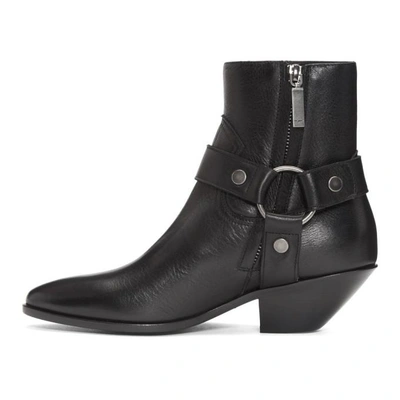 Shop Saint Laurent Black Leather West Boots