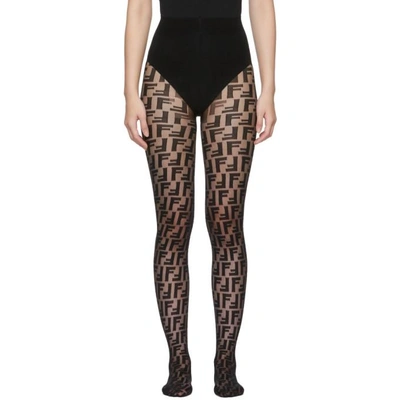 Shop Fendi Black Forever  Tights In F0qa1 Black