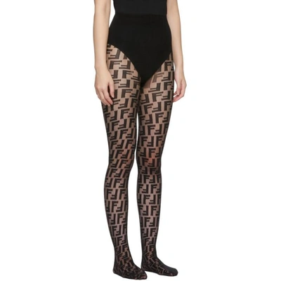 Shop Fendi Black Forever  Tights In F0qa1 Black