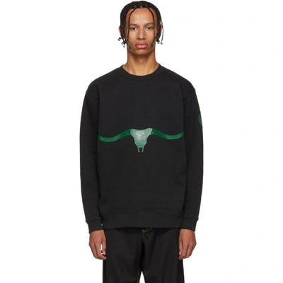 Shop Wheir Bobson Black Horn Sweatshirt In 09-black