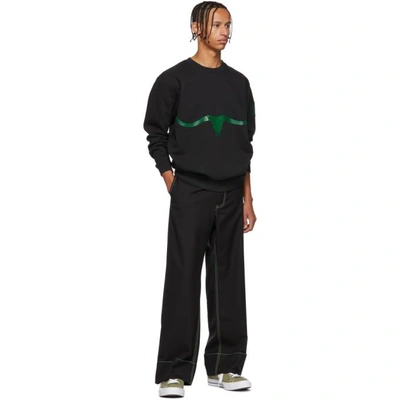 Shop Wheir Bobson Black Horn Sweatshirt In 09-black