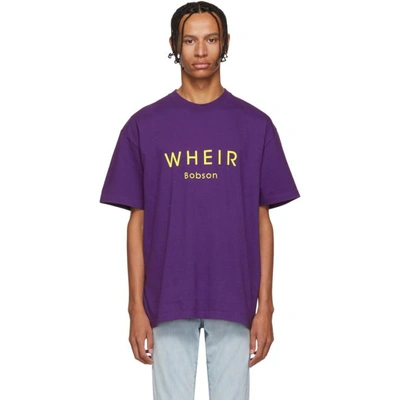 Shop Wheir Bobson Purple Logo T-shirt In 60-purple