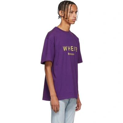 Shop Wheir Bobson Purple Logo T-shirt In 60-purple