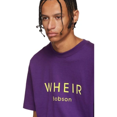 Shop Wheir Bobson Purple Logo T-shirt In 60-purple