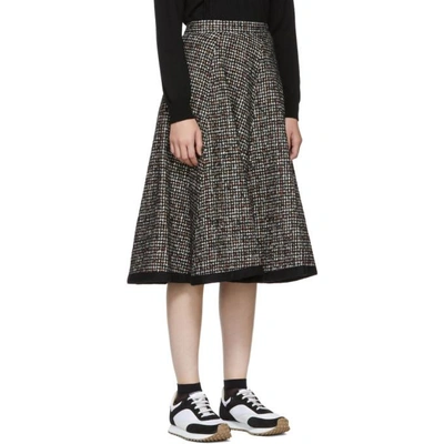 Shop Tricot Comme Des Garcons Black Fancy Tweed Skirt In 1 Black