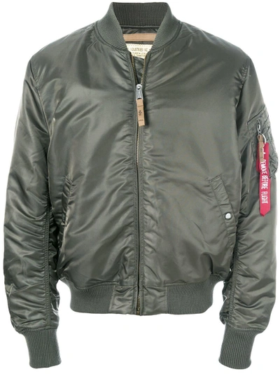 Shop Alpha Industries Bomber Jacket In Green