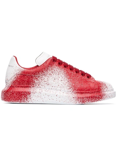 Alexander McQueen Spray Paint Sneakers in Red