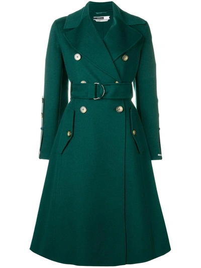 Shop Sport Max Code Double Breasted Trench Coat In Green