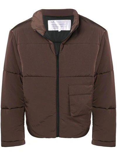 Shop Oakley By Samuel Ross Short Padded Jacket - Brown