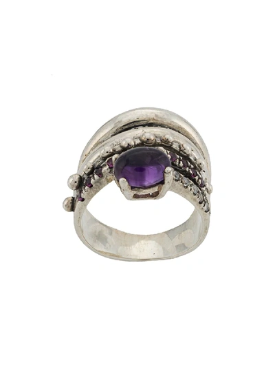 Shop Angostura Stone Band Ring In Silver