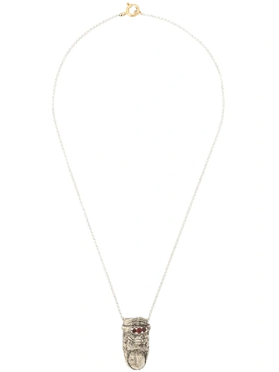 Shop Angostura Finger Pendant Necklace In Silver
