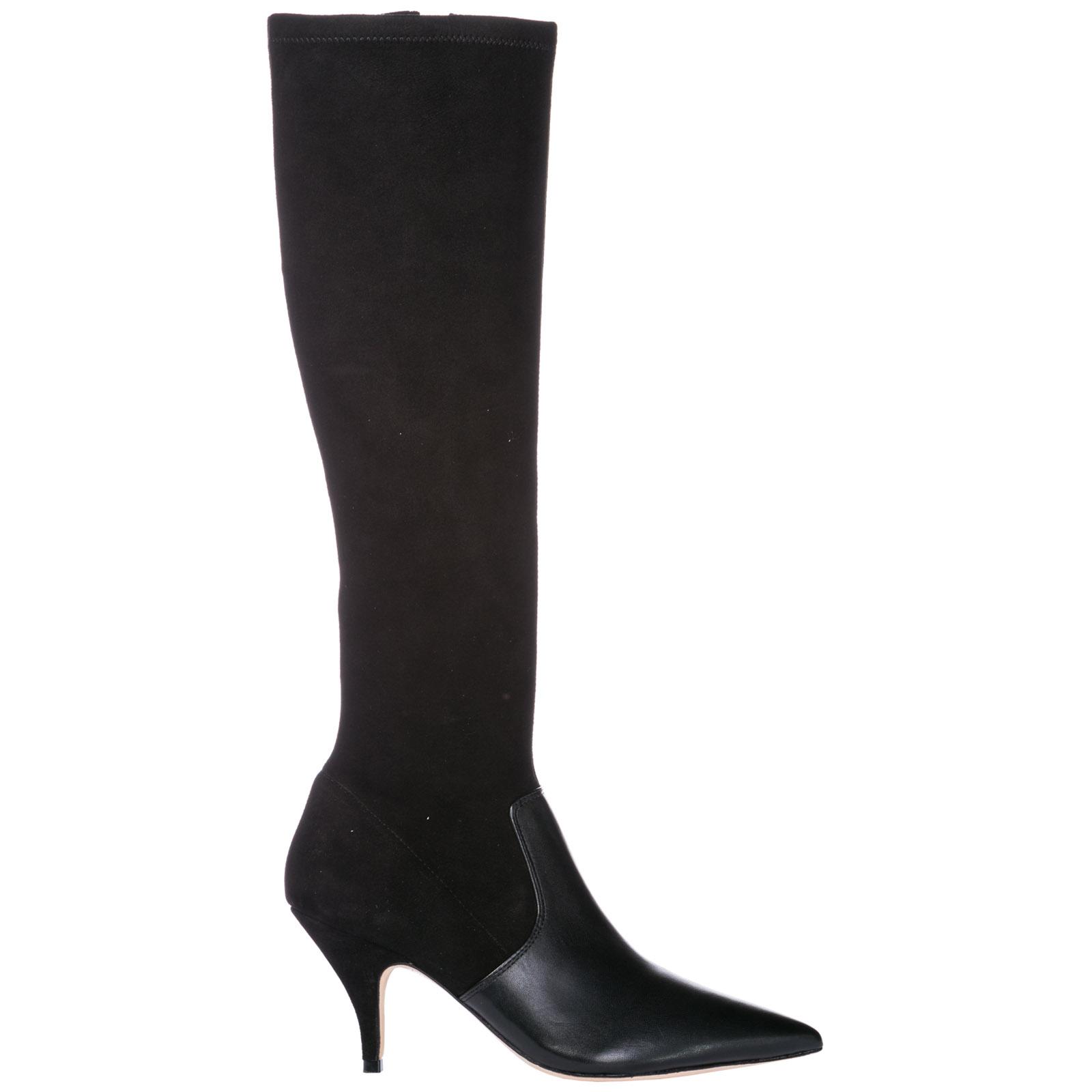 tory burch black suede boots