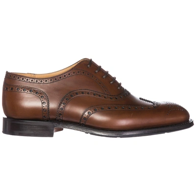 Shop Church's Men's Classic Leather Lace Up Laced Formal Shoes Tarvin Brogue In Brown