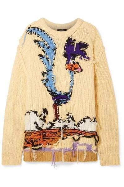 Shop Calvin Klein 205w39nyc Looney Tunes Intarsia Wool Sweater In Yellow