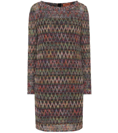 Shop Missoni Stretch Silk Knit Dress In Multicoloured