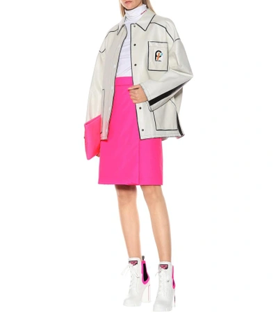 Shop Prada Wrap-front Skirt In Pink