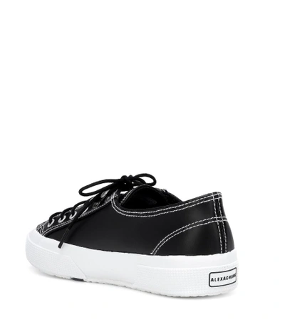 Shop Alexa Chung X Superga® Leather Sneakers In Black